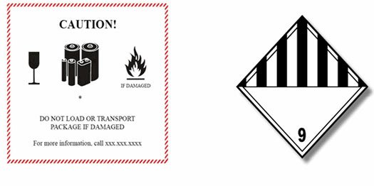 Dangerous goods labels