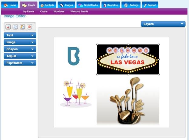 Insert and edit an image with the Template Editor. Email template designer editor screenshot