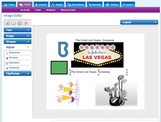 Use basic editing for email template designer screenshot  