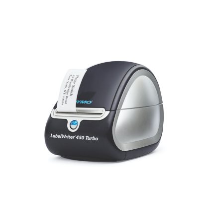 The DYMO LabelWriter 450 Turbo Label Printer is a thermal label printer for small businesses